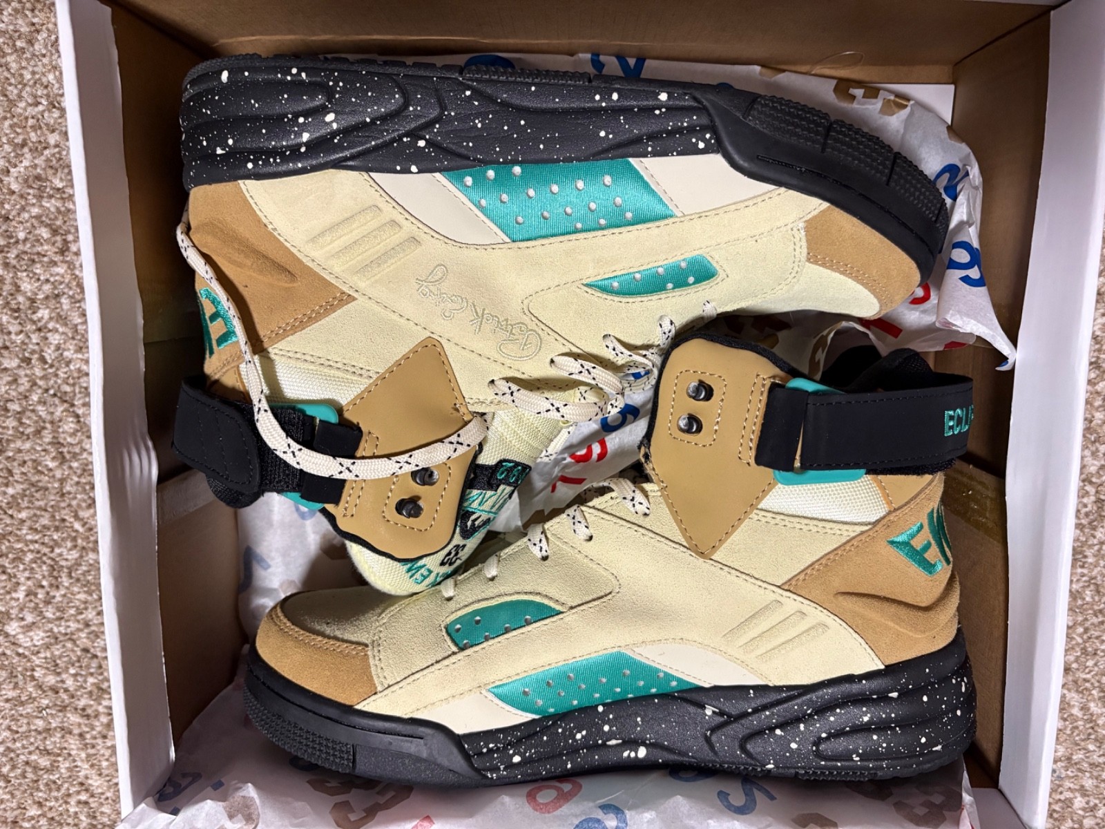 Patrick Ewing Eclipse Seedpearl/Curry/Black Baske… - image 1