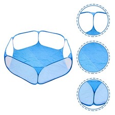 Blue Polyester Small Animals Playpen Breathable Baby Pet Playpen Safety