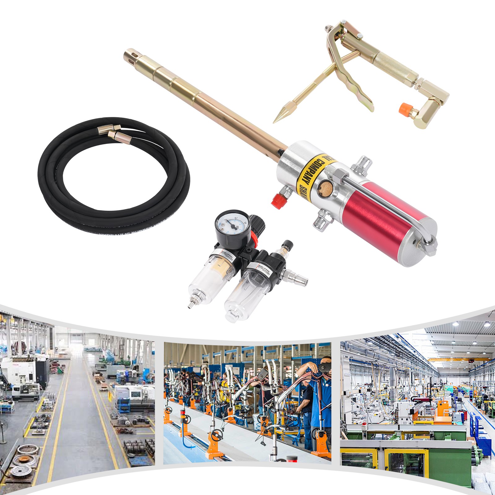 Air Operated Pneumatic Oil Transfer Pump Drum Pump Heavy Duty 35mm 30-40MPa 50:1
