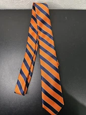 Izod Men’s Diagonal Stripe Blue Orange Neck Tie 100% Polyester NEW With Tag
