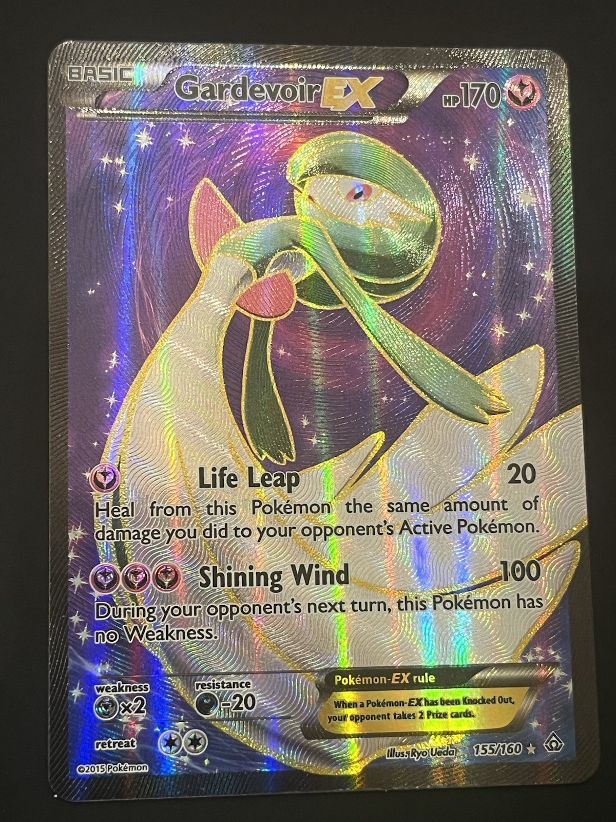 Pokemon Gardevoir EX Full Art Primal Clash 155/160 Ultra Rare Holo 2015 NM