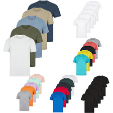 Men’s T Shirts 5 Pack Mens Cotton T Shirt Multipack Plain T Shirt Regular FiT