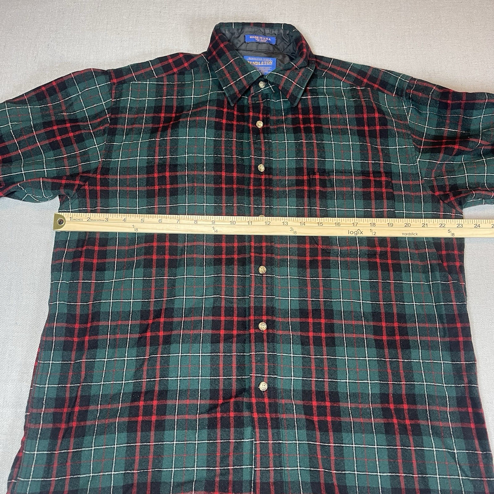 Pendleton Wool L/S Button Up Elbow Patch Shirt Me… - image 8
