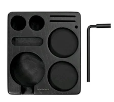 Espresso Tamping Station, Genuine American Black Ashwood, Coffee Tamper For 58mm