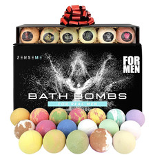 Bath Bombs for Men, Gift Set of 18 Scented Organic Handmade Bath Bombs of 2.5 Oz