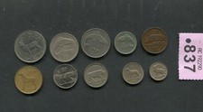 Set of  10  coins of   Ireland