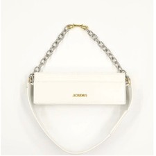 JACQUEMUS Le Ciuciu Leather White Shoulder Bag