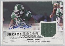 2018 Upper Deck CFL UD Game Jersey Auto Derek Dennis #GJA-DE Auto i9i