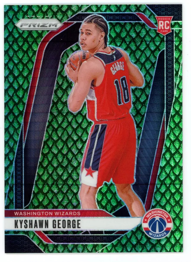 KYSHAWN GEORGE 2024-25 Panini Prizm Dragon Scale Rookie /48 #257 Wizards