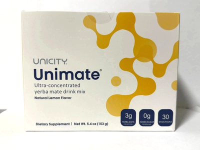 #ad Unicity Unimate Lemon Flavor Packs 30 Counts Exp 08 2028 $35.90