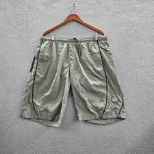 VINTAGE Nike Men Activewear Shorts XL Green Nylon Polyester Logo Cargo Pocket