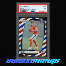 2024 Panini Prizm 309 Bo Nix Red White Blue Prizm PSA 7 Near Mint