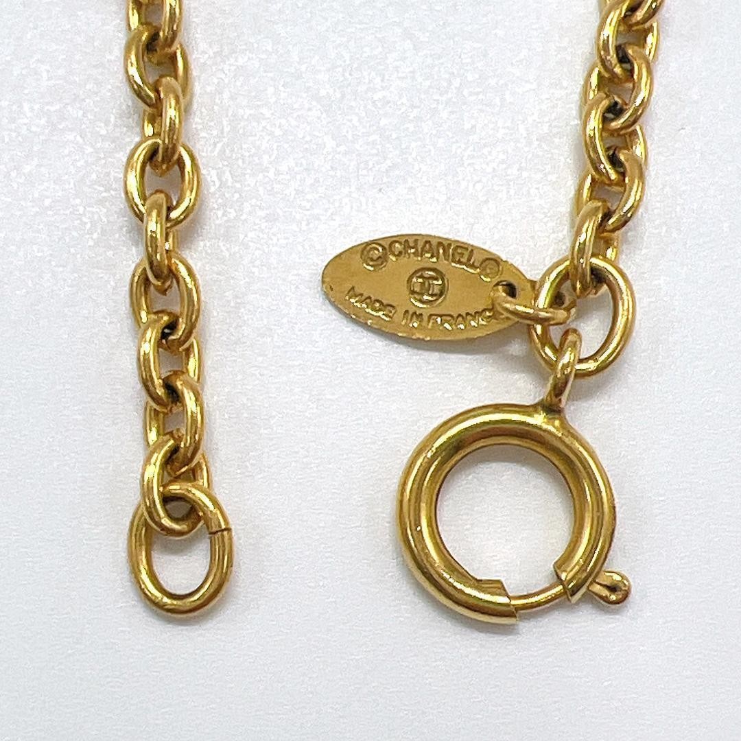 Chanel Cocomark Round Pendant Necklace 3848 GP Silver Used thumbnail 8