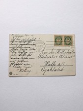 Norway Map Balholm 1909 Horizontal Pair Stpl. Kristiania