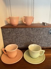 Hazel Atlas Little Hostess Tea Set, Pastel Milk Glass 13 Pieces