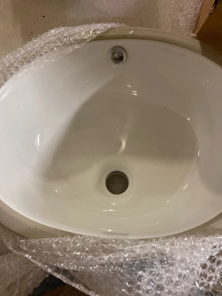 Avanity CUM16WT 16" Undermount Bathroom Sink with Overflow - White - Image 2 of 3