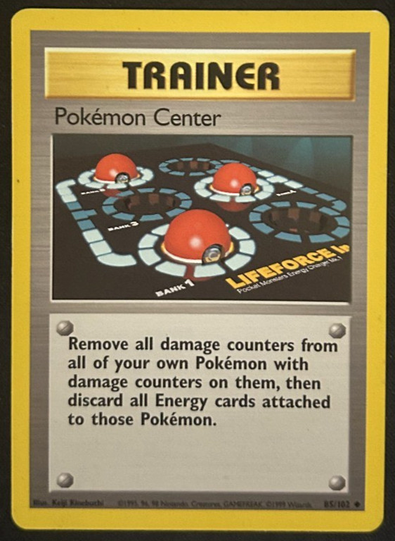 Pokemon Center 85/102 (LP) Base Set Unlimited Uncommon