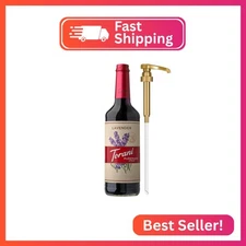Torani Puremade Syrup, Lavender Flavoring for Drinks, Glass Bottle with Pump Inc