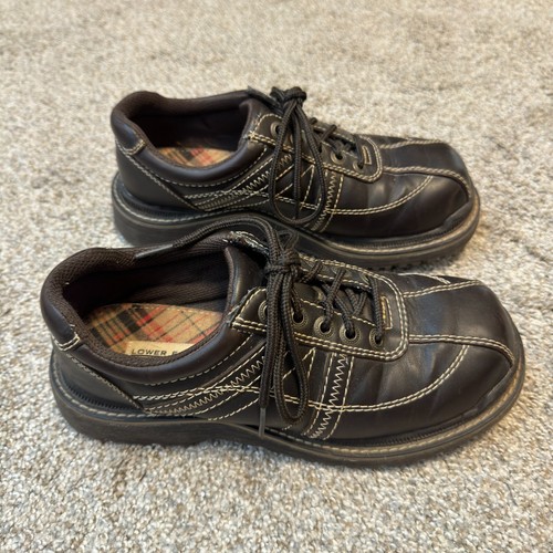 Zapatos Oxford de Colección Años 90 Y2K Lower East Side 7.5 8 Cuero Marrón Grueso Bowling - Imagen 5 de 9