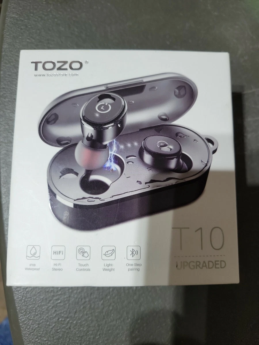 TOZO T10 Upgraded TWS Bluetooth 5.0 Earbuds Wireless 6 black, 1 white, 1  beige