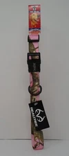 LARGE ADJ. CAMO PINK REALTREE NYLON KWIK-CLIP DOG COLLAR FREE HANG TAG