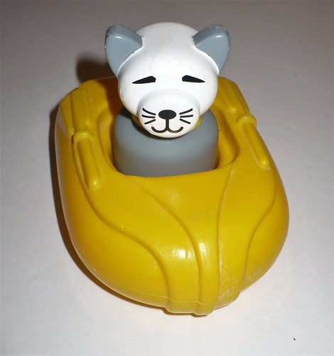 Vintage Grueso Gato Plástico Amarillo De Barco Juguete | eBay