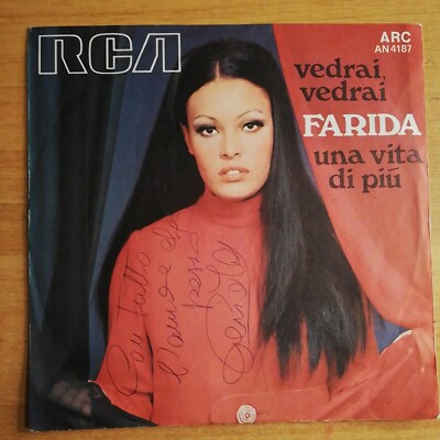 Farida. Nur Autogrammcover. Neuwertig.