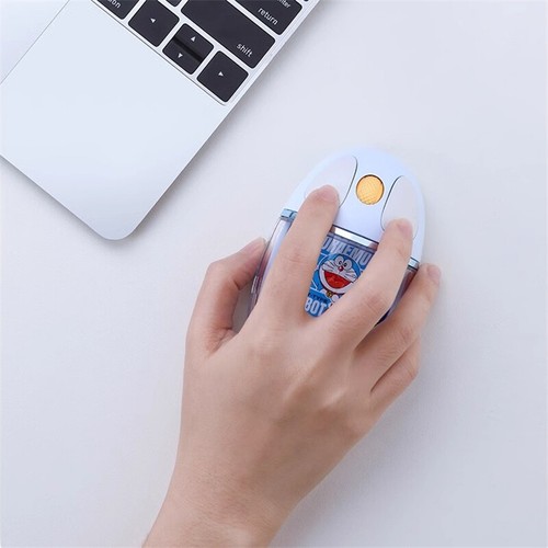 Anime Doraemon Wireless Bluetooth Mouse Office PC Portable Silent Clear Mouse - Picture 7 of 13