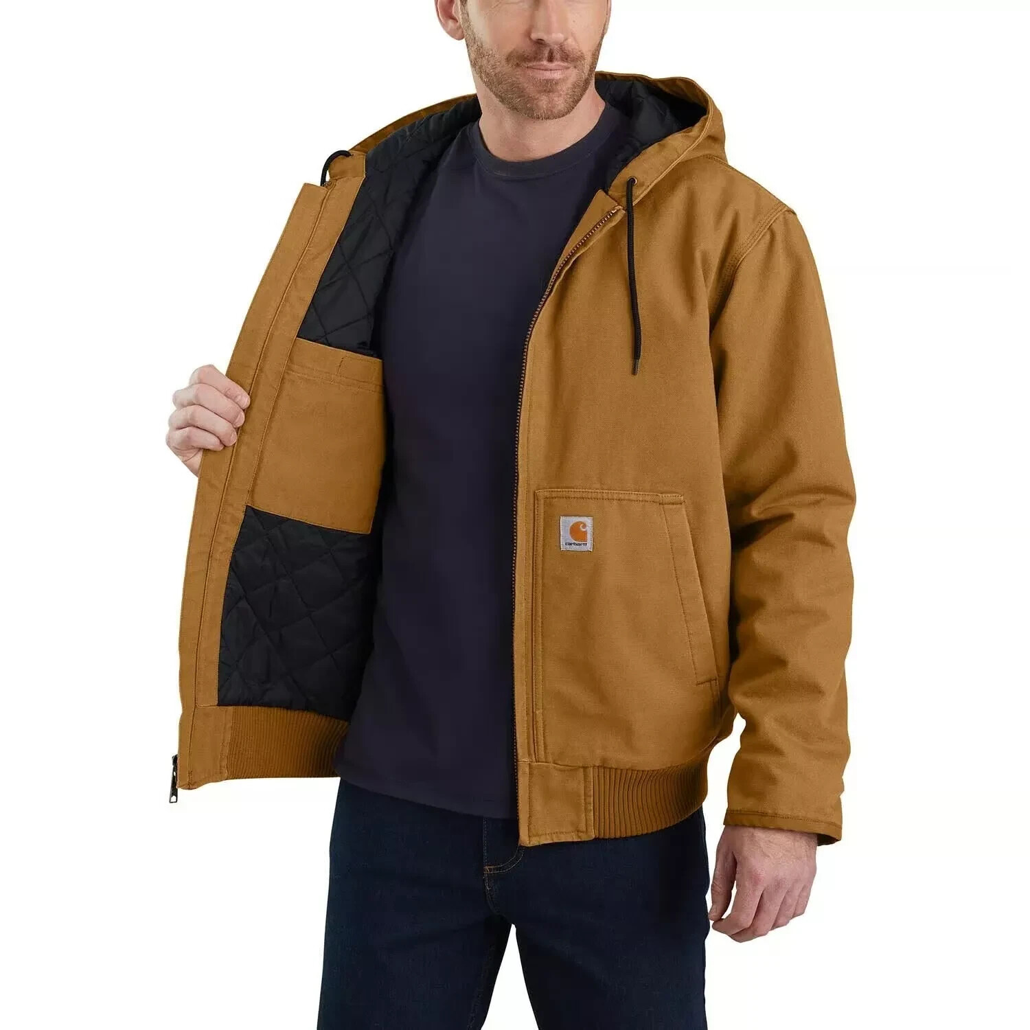 Men's Insulated Active Jac - Loose Fit - Washed Duck-DGY main image 1
