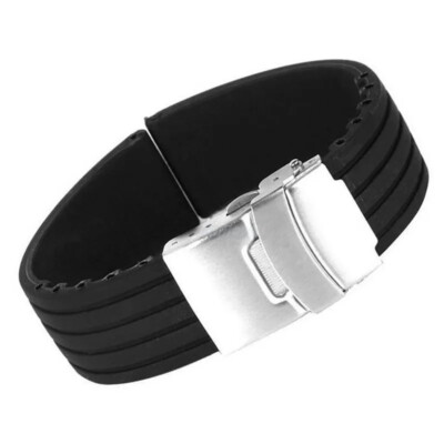 Cinturino Orologio In Gomma 16-22 Mm – Ricambio Universale Con Fibbia E Molle Per Montaggio Facile