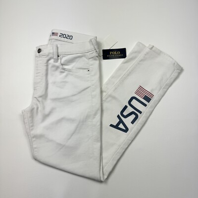 NEW! Women's Polo Ralph Lauren 2020 Team USA Olympics Denim Jeans
