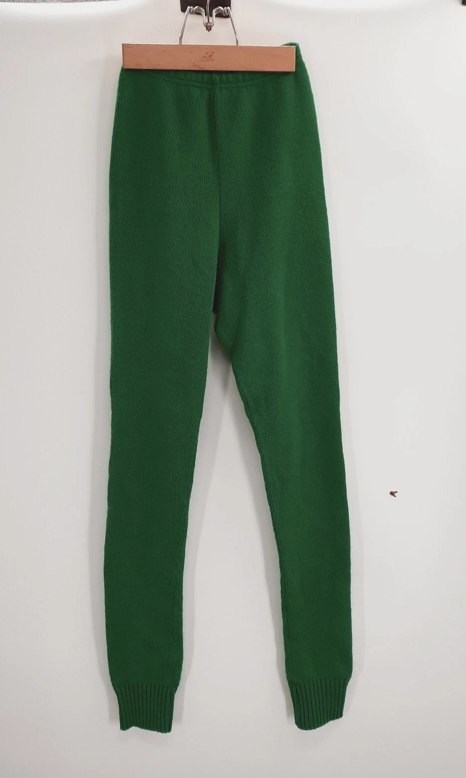 Vintage All Star Sports Green Knit Thermal Pants Base Layer Men's M USA Made