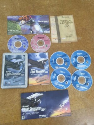 Lot of 2 - Microsoft Flight Simulator 2004 & Combat Flight Simulator 3 - PC