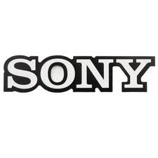 SONY Speaker Grill Badges Custom Made Incised Laminated 100mm(3.94")X24mm(0.95")