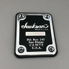 Jackson Guitar Neck Plate Random Serial Number USED