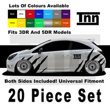  For Vauxhall Corsa VXR SRI SXI Stickers Graphics Decals Side Stripe Car Tiger