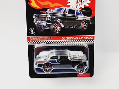 HOT WHEELS RLC EXCLUSIVE '55 CHEVY BEL AIR GASSER BLACK #307 NEW