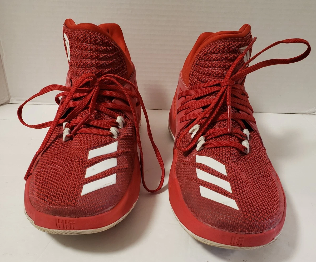 Adidas Dame 3 Red Red Lace Mid Top Basketball Shoes Sneakers