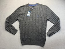 Crew Clothing Company Gray Knit Sweater Mens size L