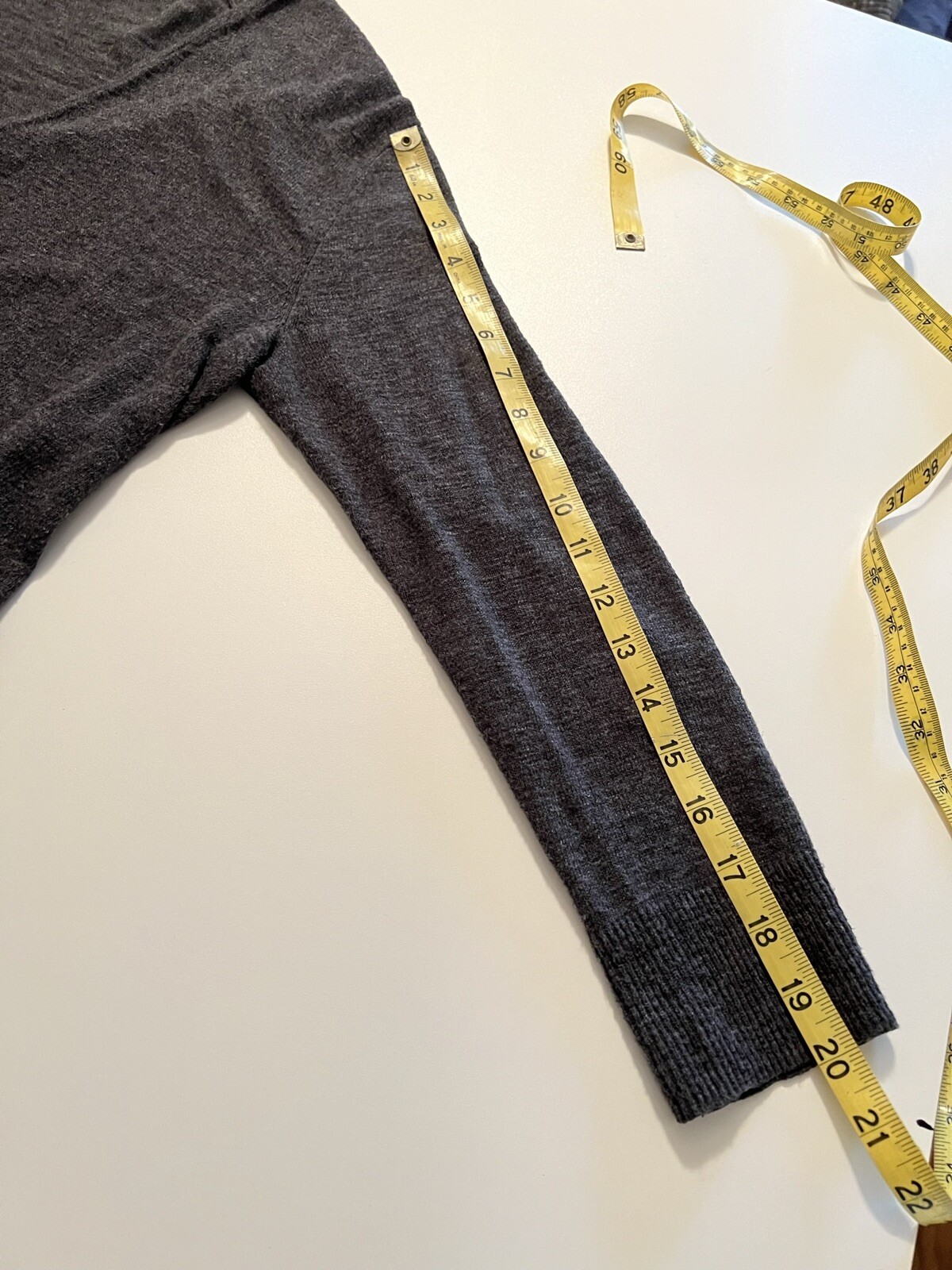 Madewell Open Front Patch Pocket Gray Cardigan Si… - image 9