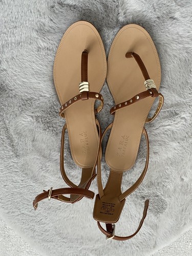 womens flat tan sandals uk