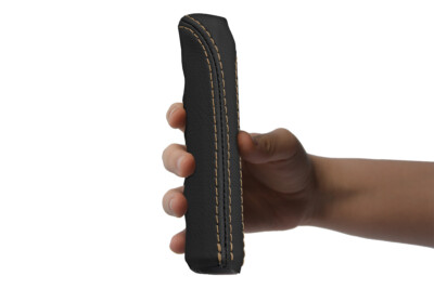Handle E Brake Boot Cover Leather for BMW  E30 1984-1991 Black Beige Stitch