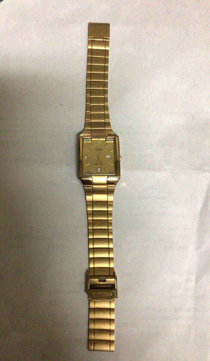 VTG CITIZEN Water Resist Quartz Watch Day Date Gold Tone VTG CITIZEN Water Resist Quartz Watch Day Date Gold Tone