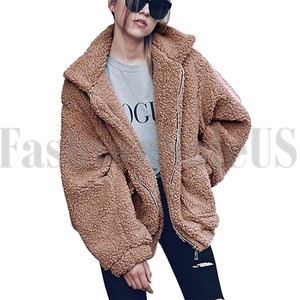 faux shearling shaggy oversized coat