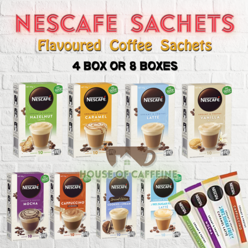 NESCAFÉ Instant Coffee Sachets 4 Boxes Pack OR 8 Box Packs CHOOSE YOUR FLAVOUR ☕ - Picture 1 of 19