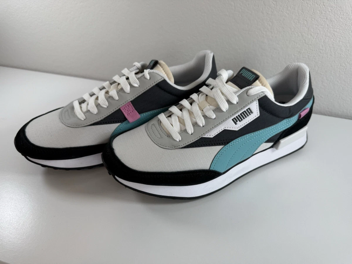Puma Future Rider Play On Sneakers Men 11.5 Midway White Black Safdron 375422 01 Amazon.com | PUMA Men main image 3