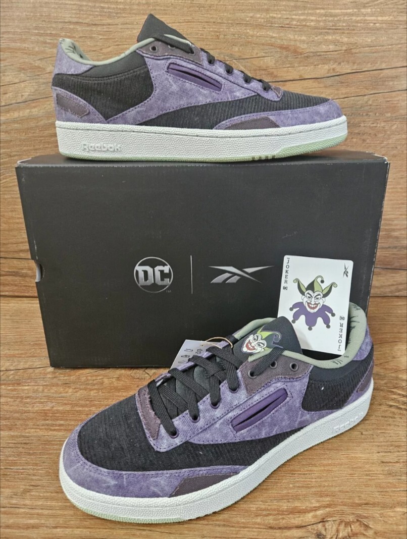 Reebok Club C x DC Joker Shoes HQ4573 | eBay