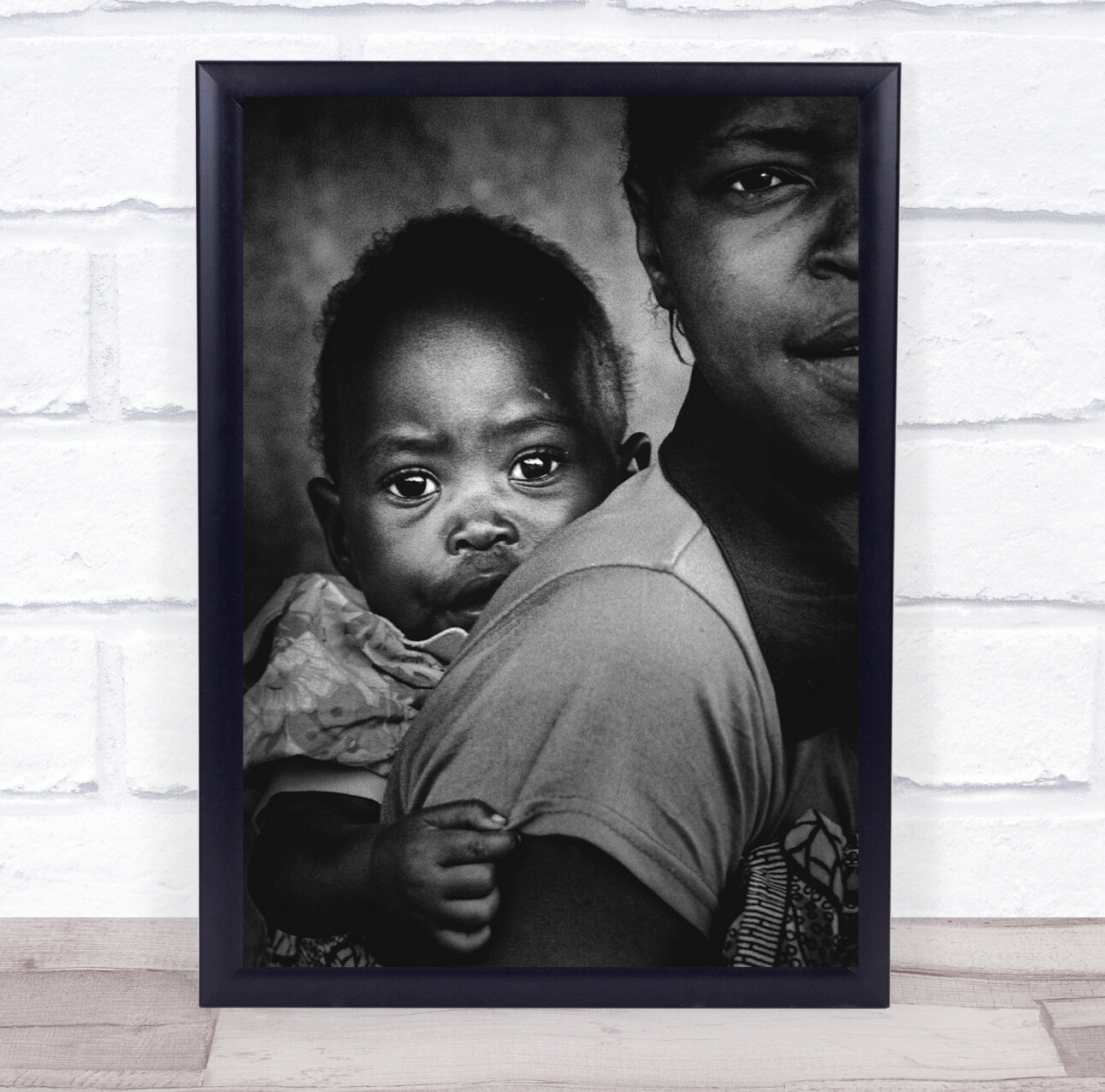 Mother Documentary Kid Child Girl Africa Portrait baby Wall Art Print