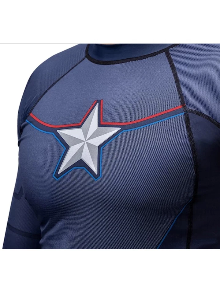 Hayabusa Marvel Hero Elite Boxeo Guardia Erupción Capitán América Talla M Manga Larga Foto 3 de 4