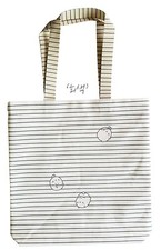  MOLANG SHOP MOLANG STRIPE SIMPLE ECO BAG GREY NEW